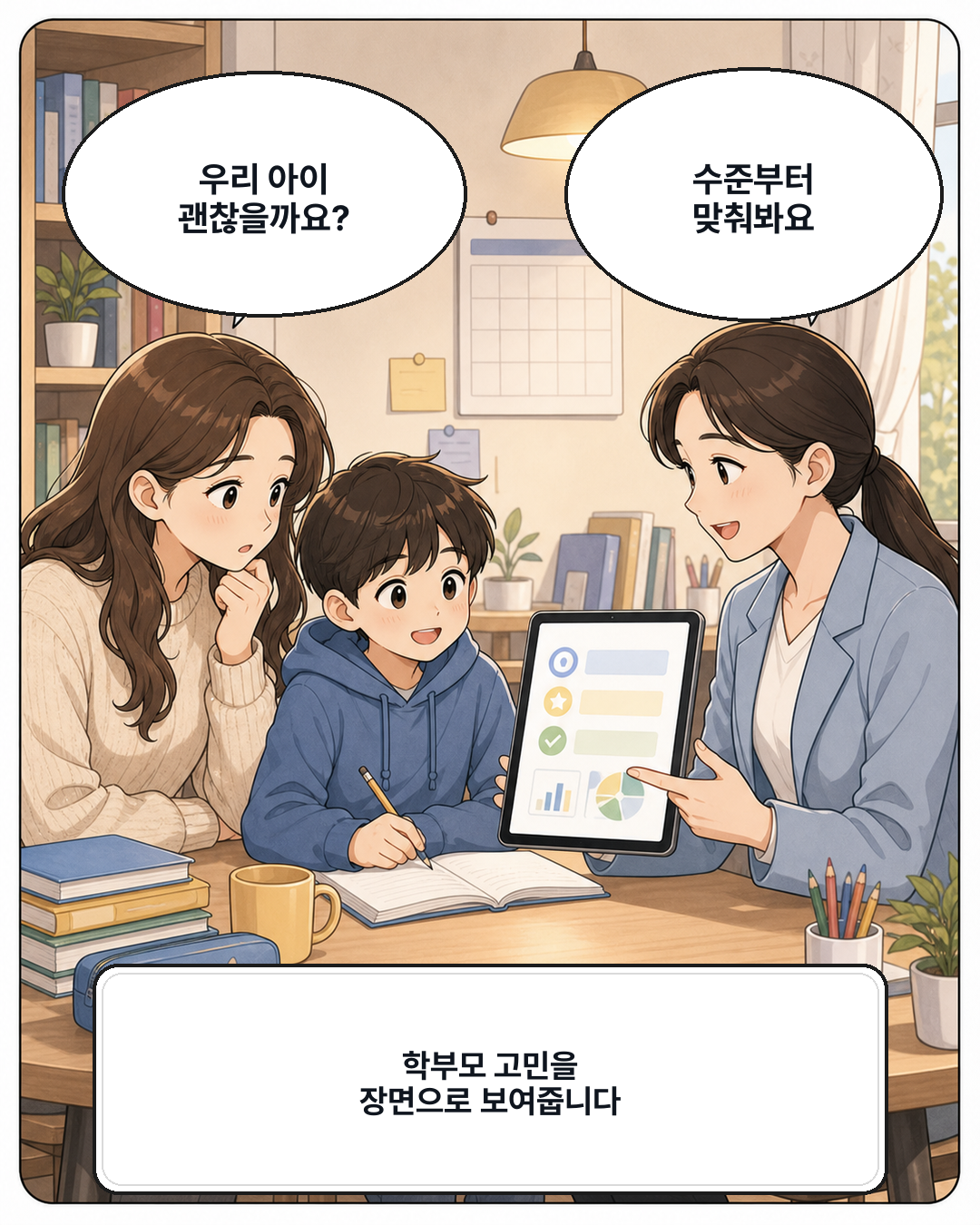 교육 학원 인스타툰 샘플